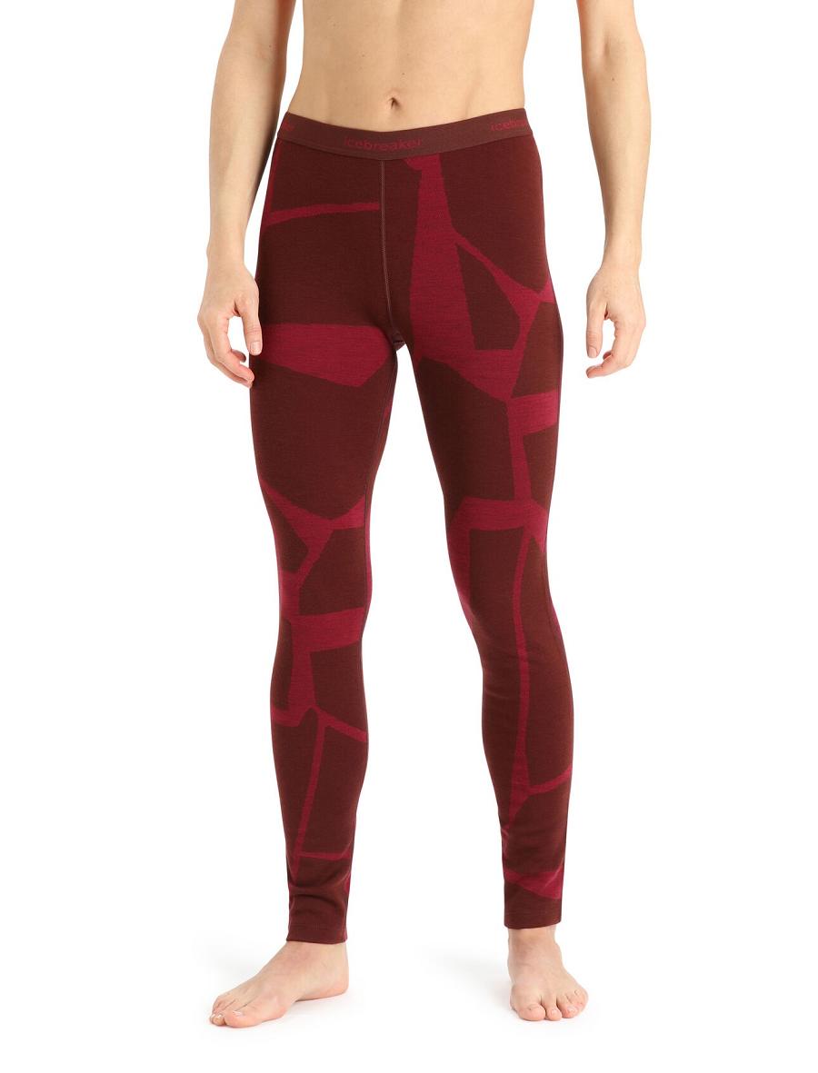 Une pièce Icebreaker Merino 250 Vertex Thermal Leggings Fractured Landscapes Femme Rose | FR 1785FDNM